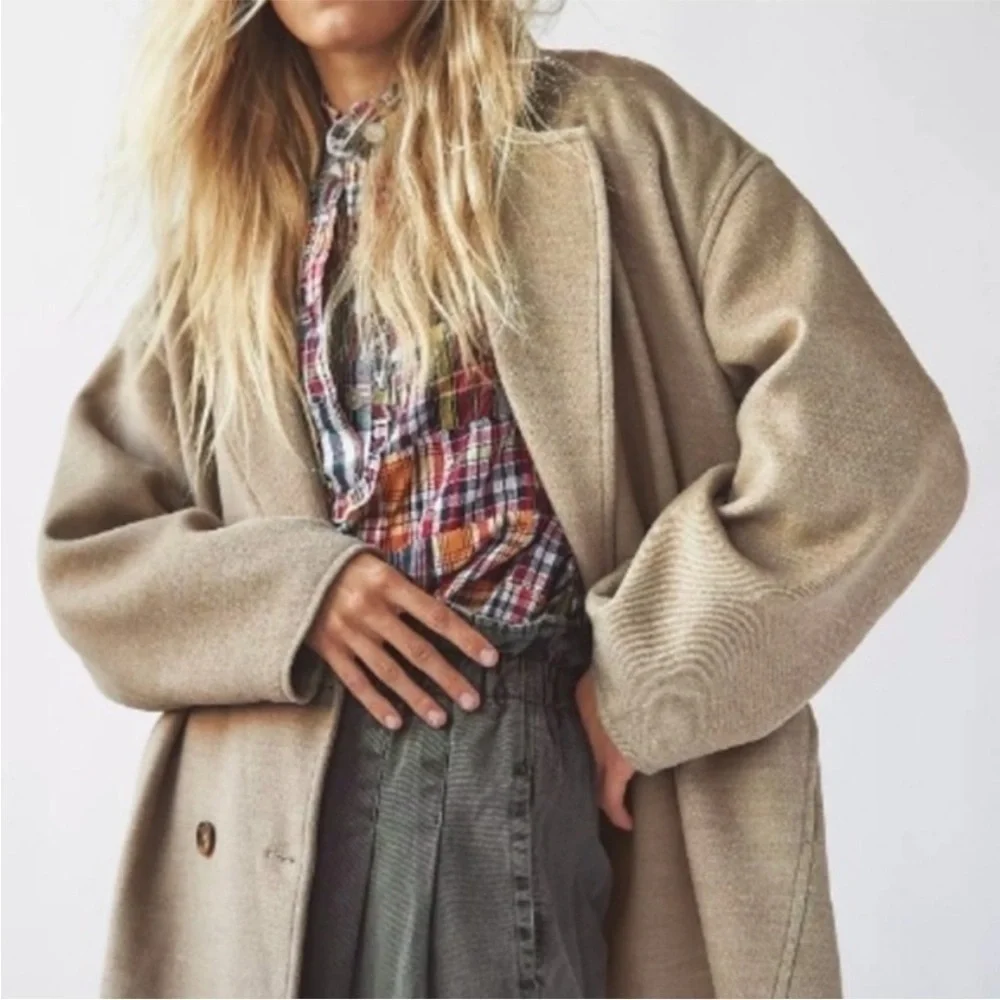 Free People Hannah Slouchy Blazer, Size Large NWT